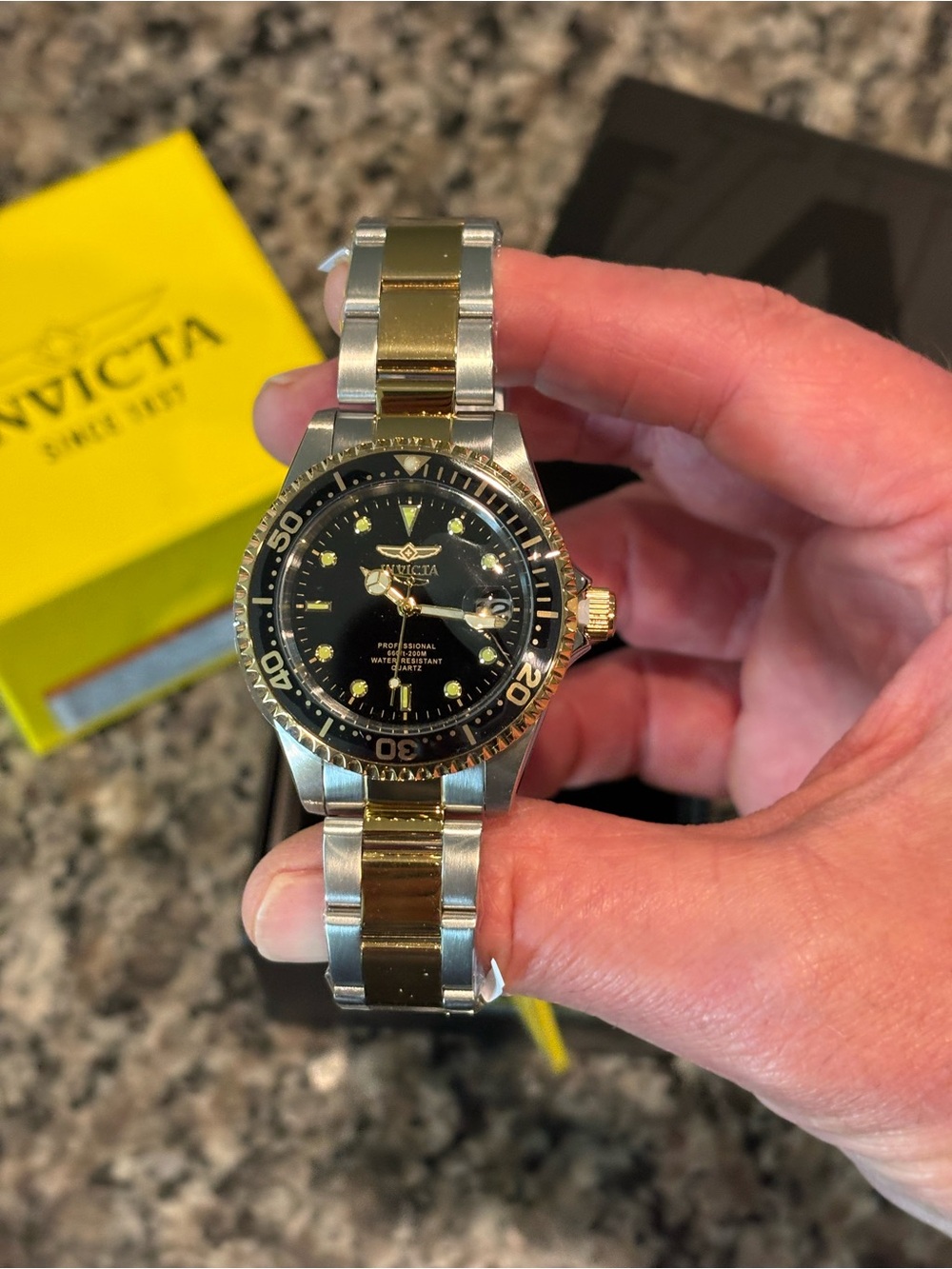 Invicta Pro Diver Men's Watch - 37.5mm, Gold, Steel NWT